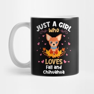 Just a Girl who Loves Fall Chihuahuas Mug